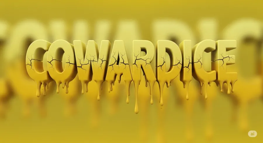 Image of the word 'cowardice'